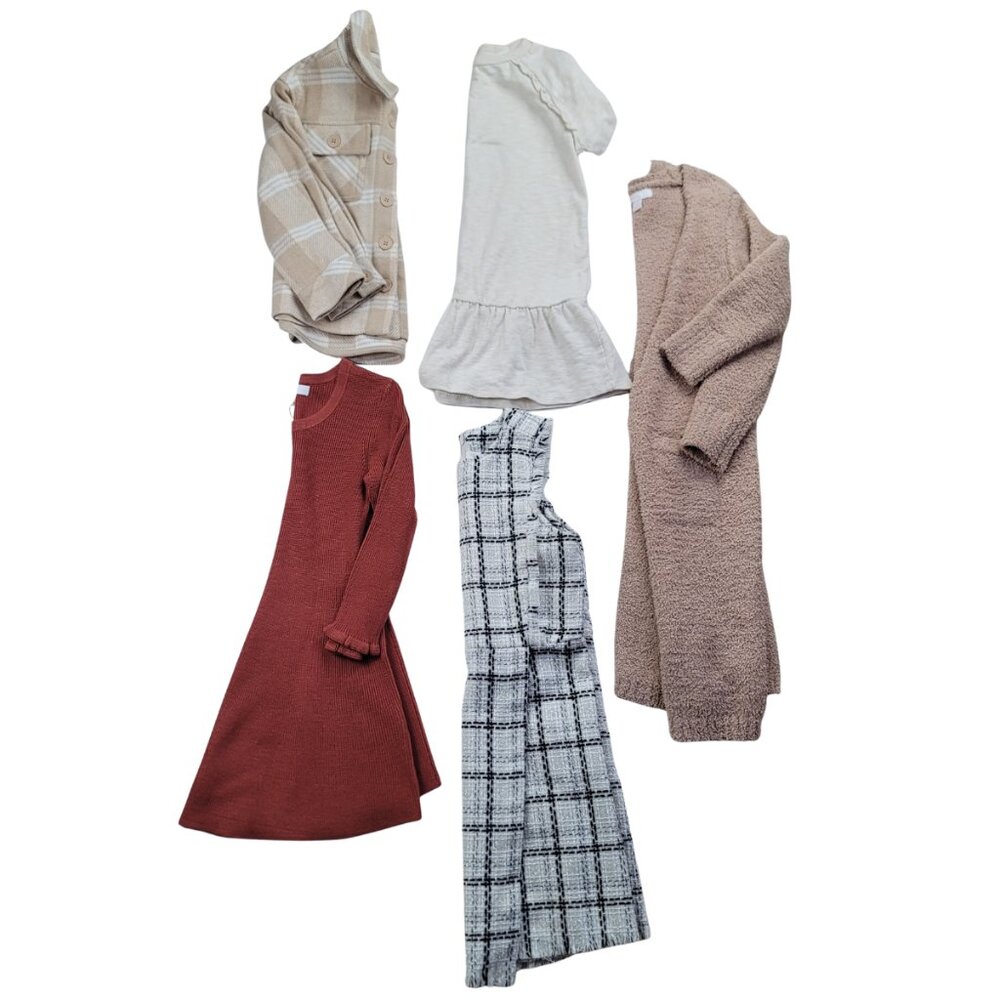 Girls Size 6 Clothing Bundle GB Girls Chelsea Violet Dresses Cardigan Flannel